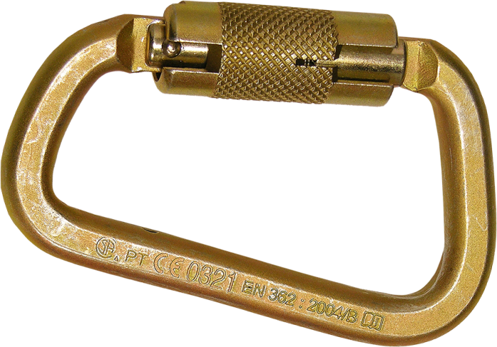 Steel Auto-lock Carabiner - Carabiner (700x488), Png Download