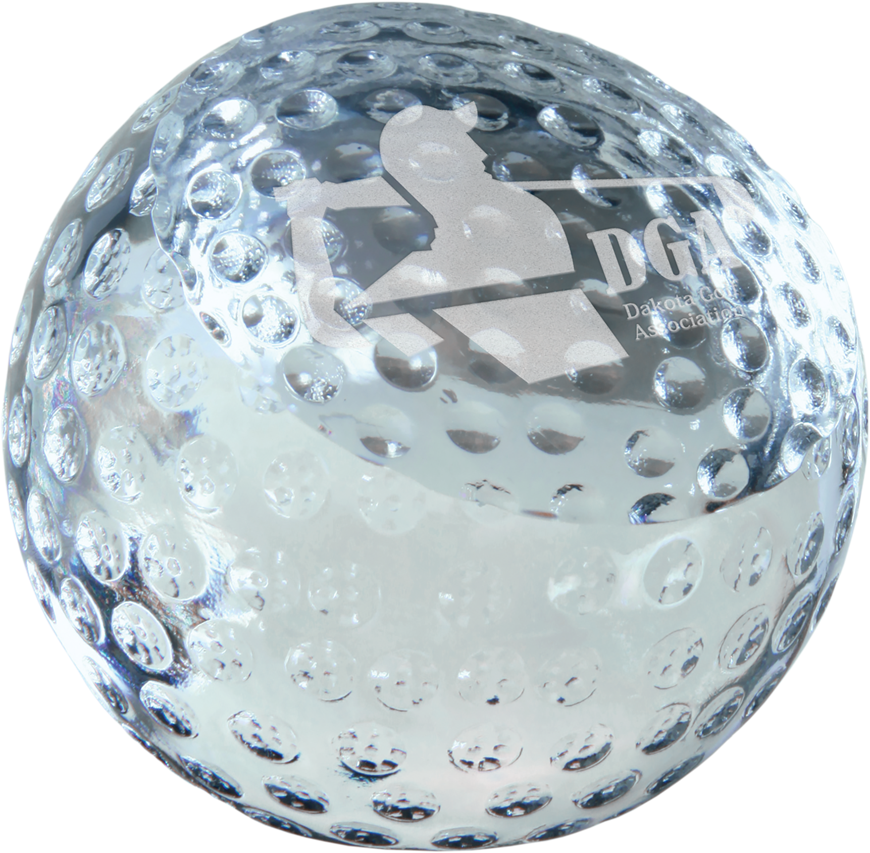 Crystal Golf Ball Paperweight - Sphere (1800x1800), Png Download