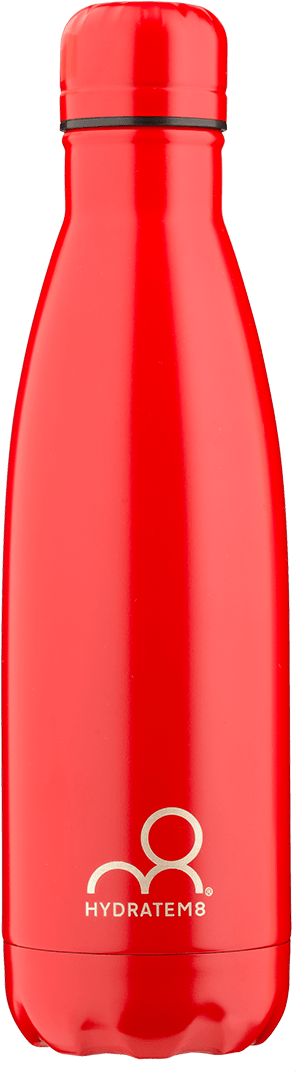 Red Insulated Water Bottle 500ml - Water Bottle (1080x1082), Png Download