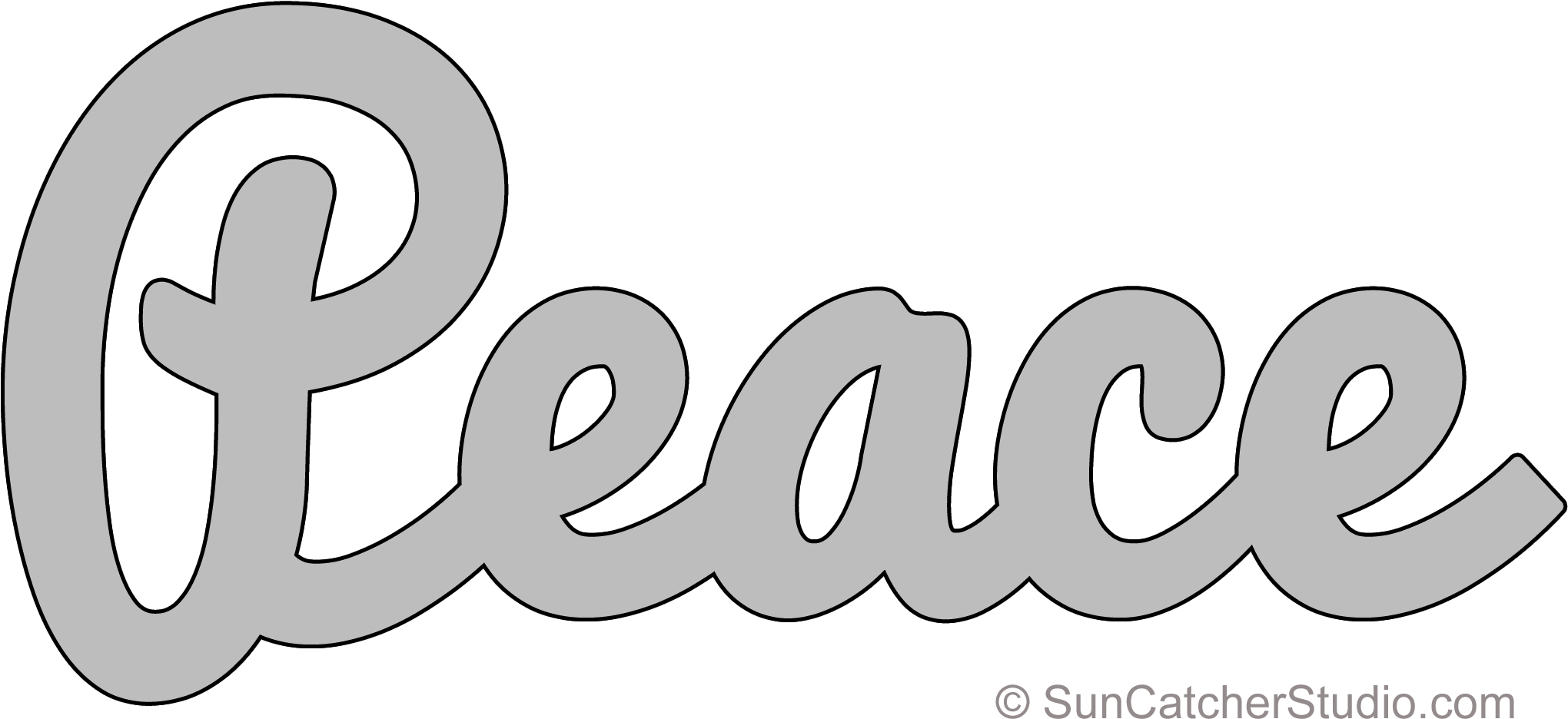 Peace Pattern Template Stencil Printable Clip Art Design - Circle (2100x1028), Png Download