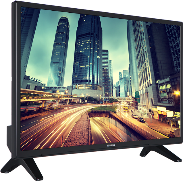 32" Toshiba Hd Ready Tv Perspective-left - Many Cars City (640x640), Png Download