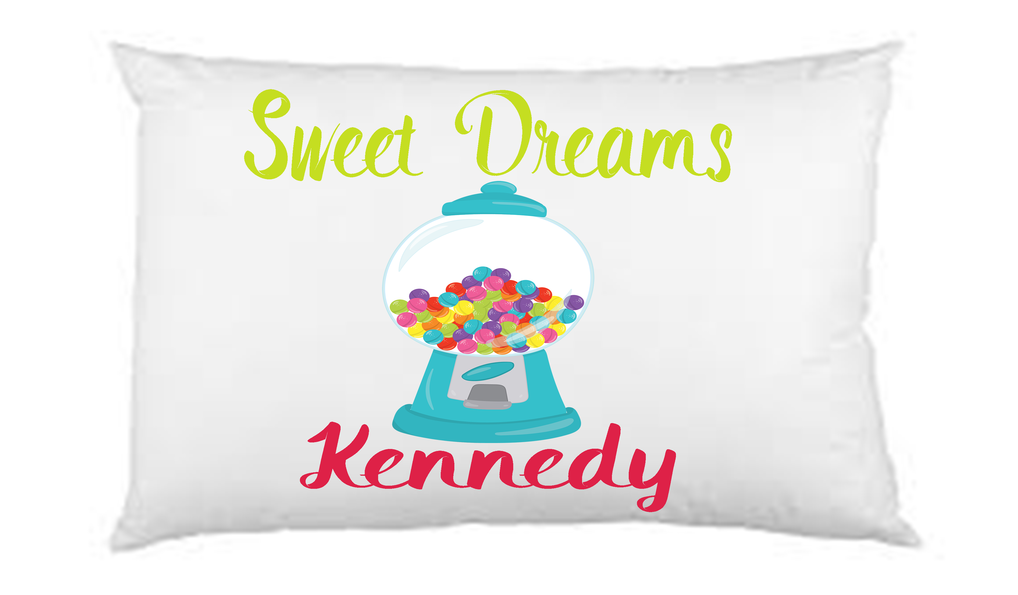 Personalized Children's Pillow Case, Sweet Dreams Gumball - Cushion (1280x1280), Png Download