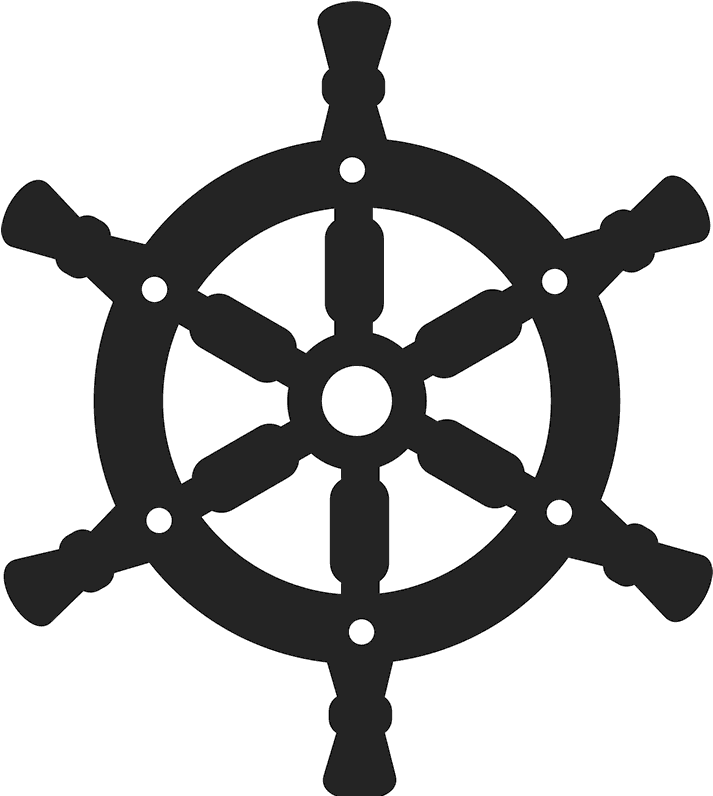 Boat Helm Rubber Stamp - Wooden Ship Wheel Hd (800x800), Png Download