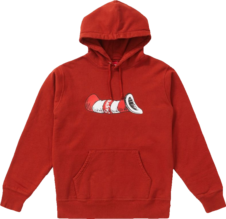 Seuss Cat In The Hat Hooded Sweatshirt - Supreme Cat In The Hat Hoodie (1080x1080), Png Download