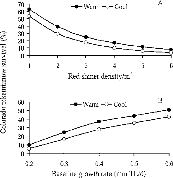 Simulated Effects Of Red Shiner Predator Density And - Plot (592x611), Png Download