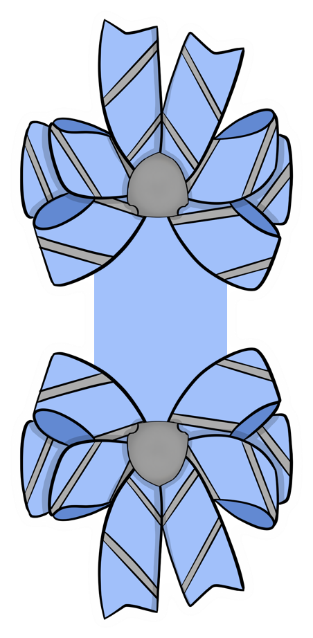 Pastel Ravenclaw Blue Bow Magnetic Bookmark (485x953), Png Download