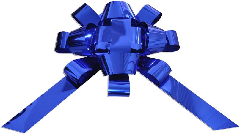 Metallic Blue Bow - Toy (864x576), Png Download