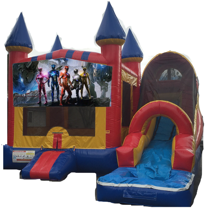 Combo Castle Super Big Front Power Rangers - Inflatable (1000x750), Png Download
