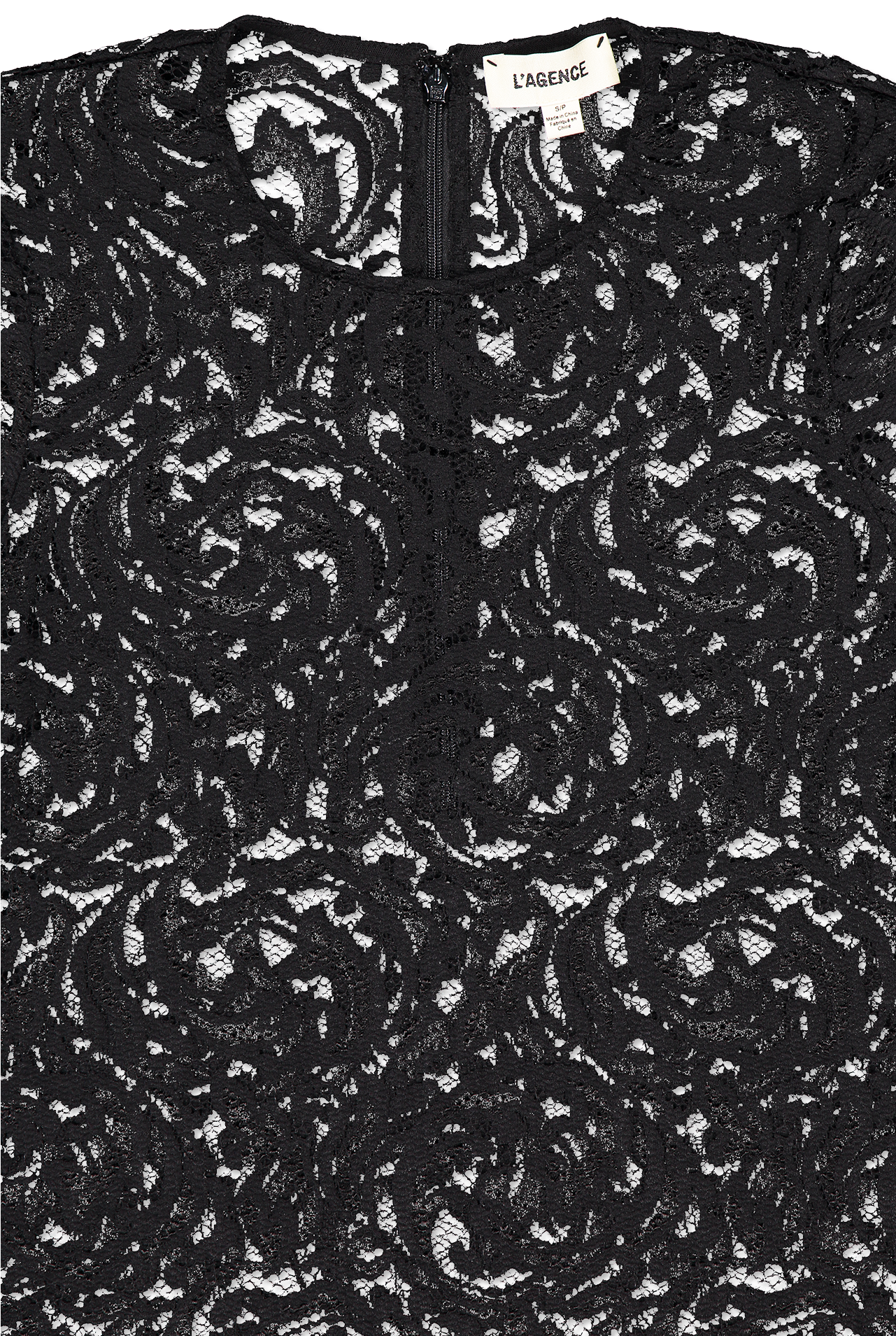 Long Sleeve Annika Lace Blouse In Black (1280x1920), Png Download