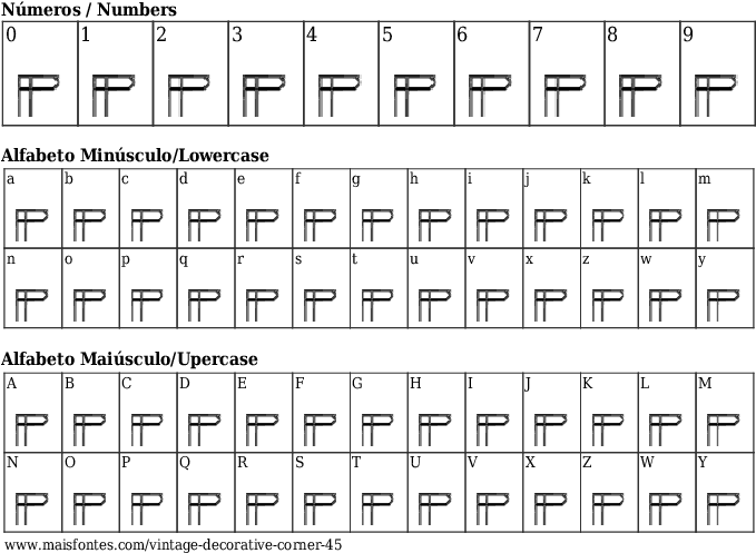 Font Details Vintage Decorative Corner - Font (689x640), Png Download