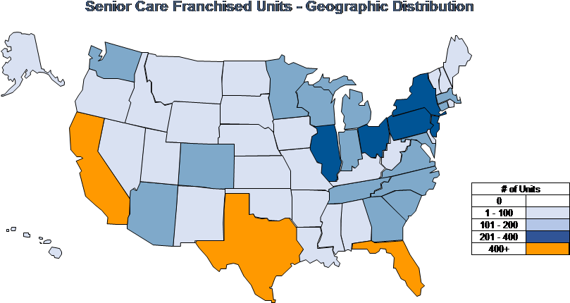 Business Is Booming For Senior Care Franchise - Suicide Map Usa (825x437), Png Download
