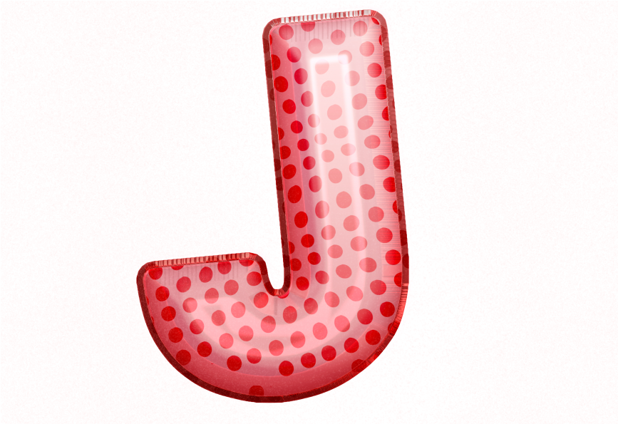 Balloon Style Letters J - Illustration (866x650), Png Download