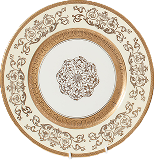 Gold Filigree Dinner Plates - Holiday To And From Labels (726x800), Png Download
