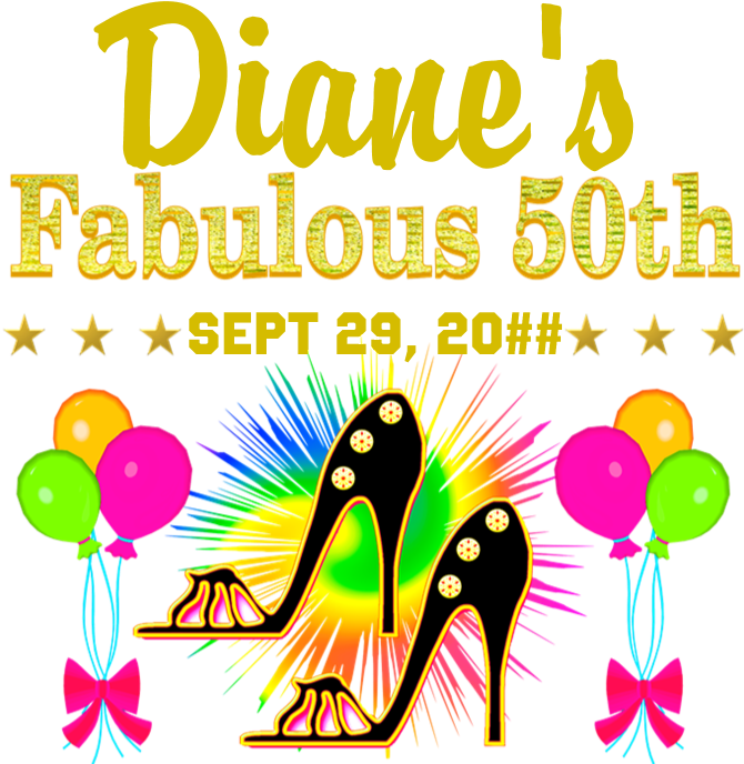 50th Birthday Banner - Graphic Design (690x700), Png Download