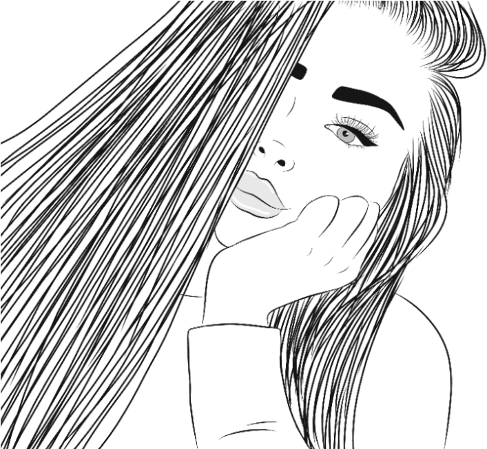 798 X 651 6 - Drawing Of A Girl Face (798x651), Png Download