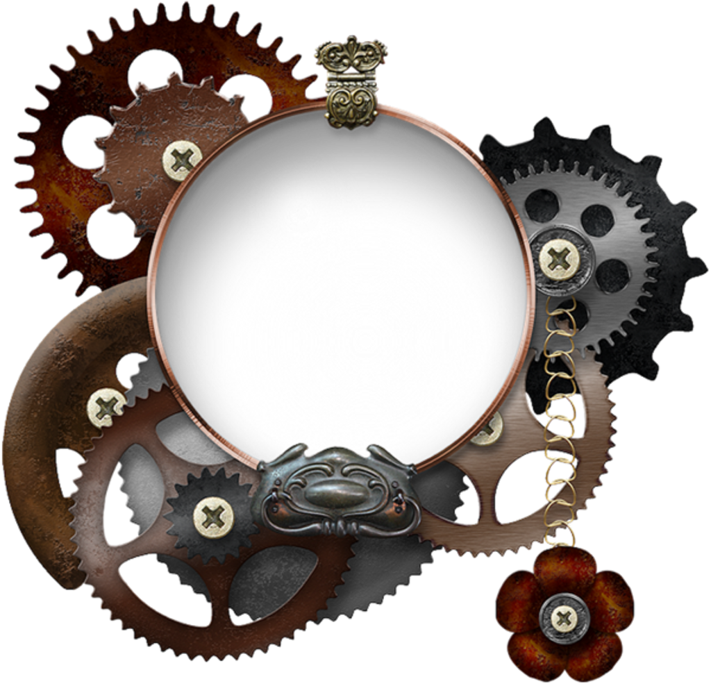 Steampunk Sticker - Pistol De Umflat Michelin (1024x988), Png Download