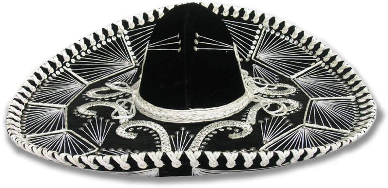 Download Sombreo Mexican Sombrero Black And White Full Size Png Image Pngkit
