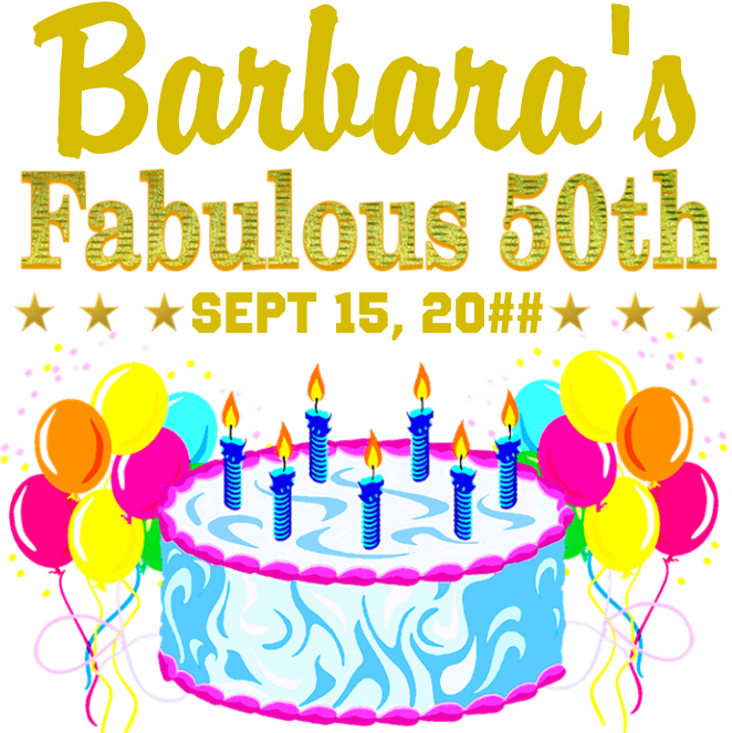 50th Birthday Banner - Birthday Party (690x700), Png Download