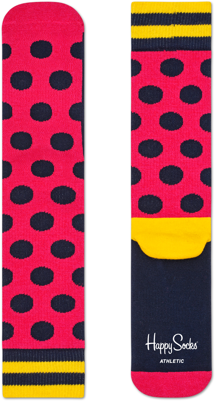 Colourful Athletic Socks For Soprts Comfy Happy Socks - Polka Dot (1012x1422), Png Download