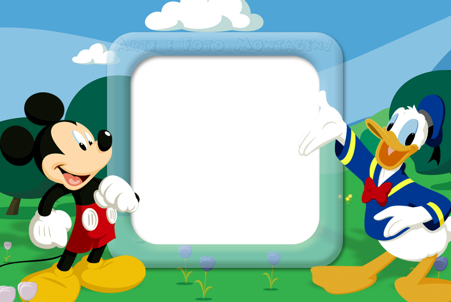 Personagens M P - Molduras Para Fotos Mickey (898x602), Png Download