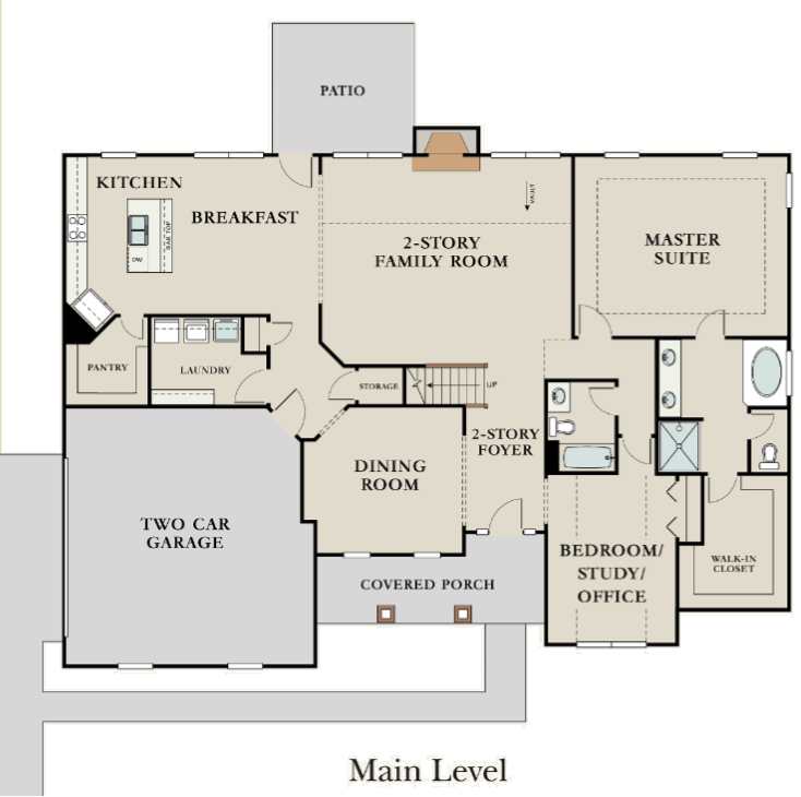 Ashley First Floor Plan - Floor Plan (734x730), Png Download