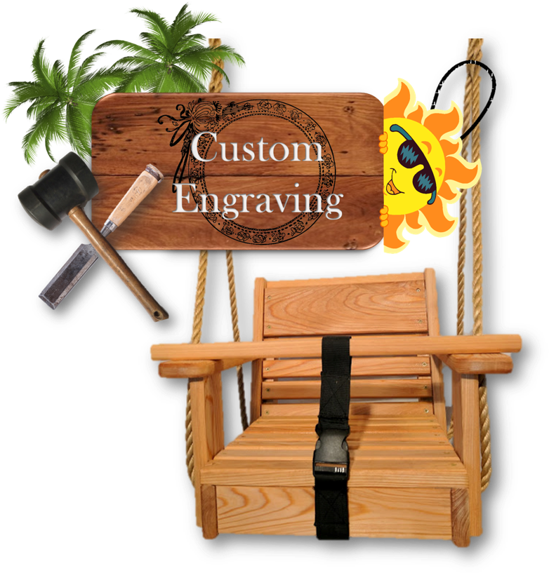 Cypress Toddler Swing/13 Inch Wide Seat - Palm Tree Clip Art (828x920), Png Download