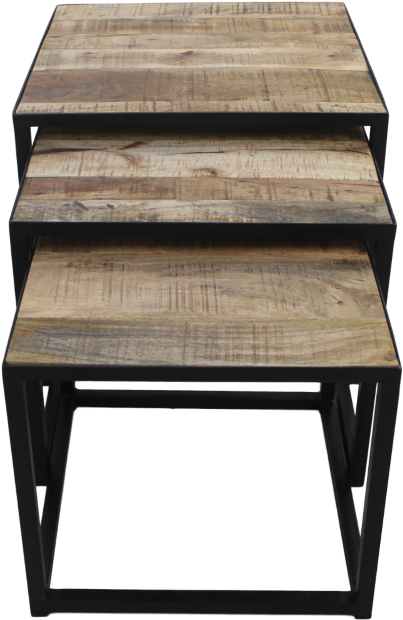 3 Piece Square Coffee Table Set - Coffee Table (480x741), Png Download