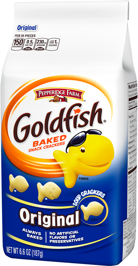 Goldfish® Original Baked Snack Crackers - Original Goldfish (1000x1000), Png Download