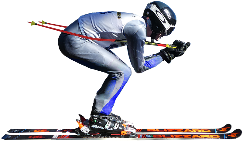 Skier - Downhill (800x468), Png Download