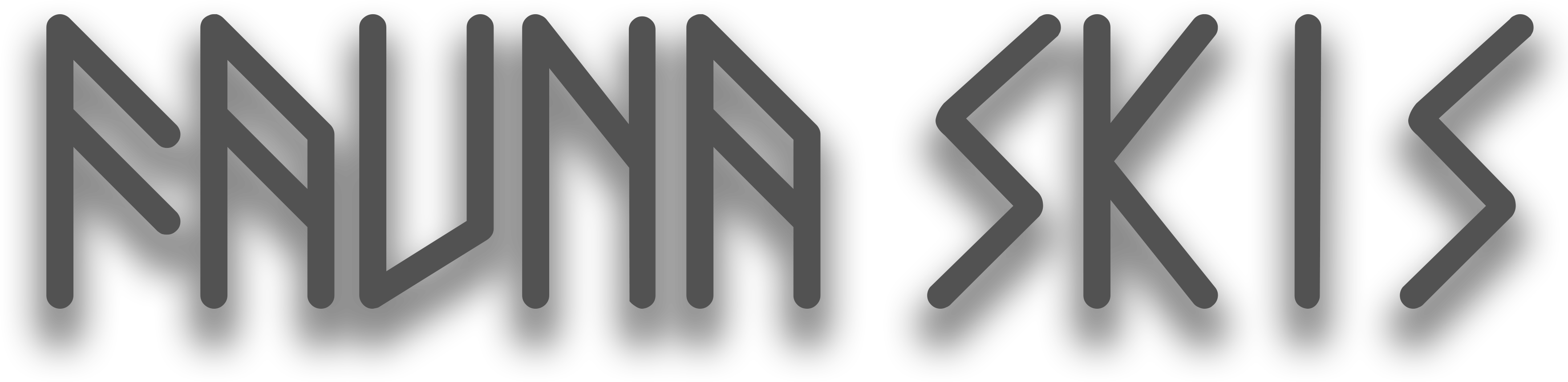 Fauna Skis - Monochrome (3543x1181), Png Download
