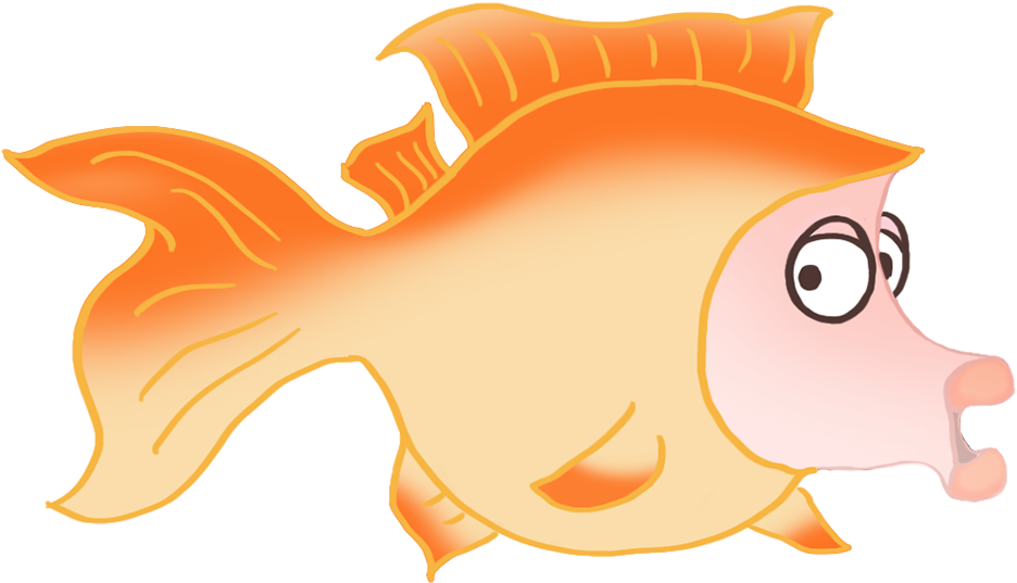 Goldfish Clipart Transparent - Goldfish (1063x694), Png Download