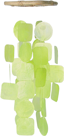 Green Capiz Wind Chime, Small - Chair (600x600), Png Download