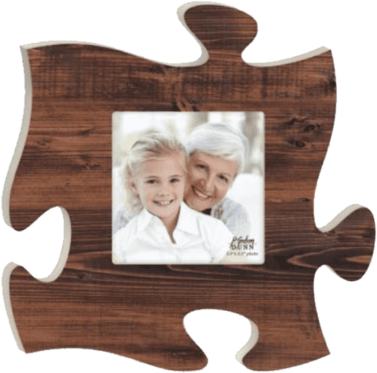 Puzzle Piece Frame-brown Stain - Picture Frame (600x600), Png Download