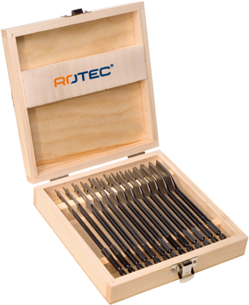 13 Piece Spade Drill Bit Set - Wood (600x600), Png Download