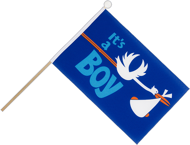 Hand Waving Flag It's A Boy - Graphic Design (750x630), Png Download