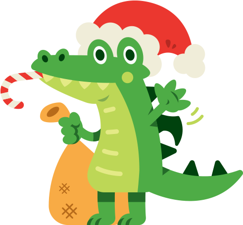 Cute Santa Dragon - Dragon (618x618), Png Download