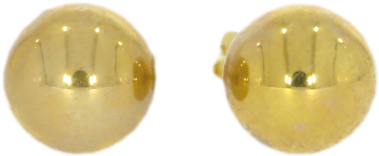 9ct Yellow Gold Ball Studs - Earrings (800x439), Png Download