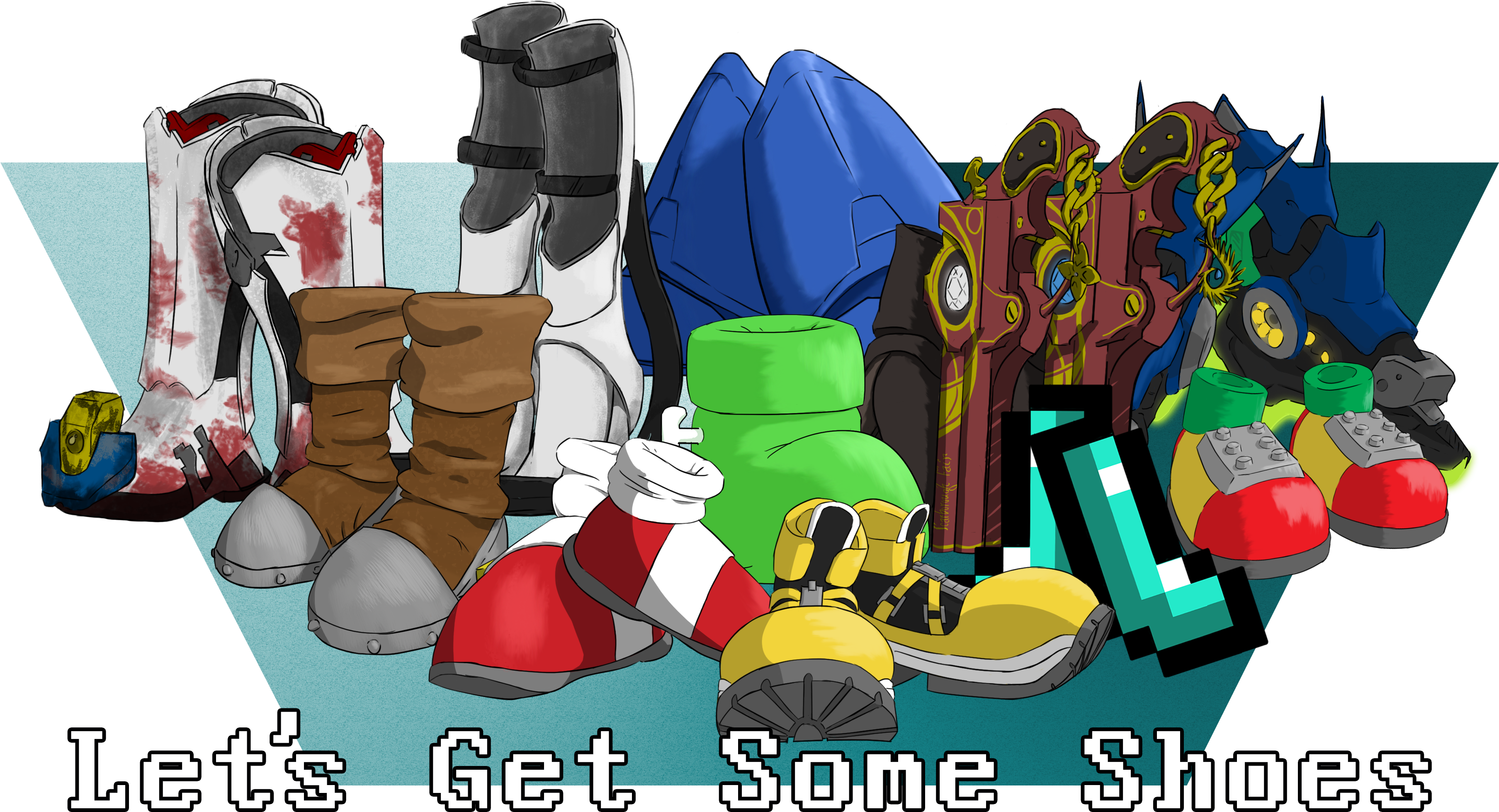 Let's Get Some Shoes - Cartoon (3614x2400), Png Download
