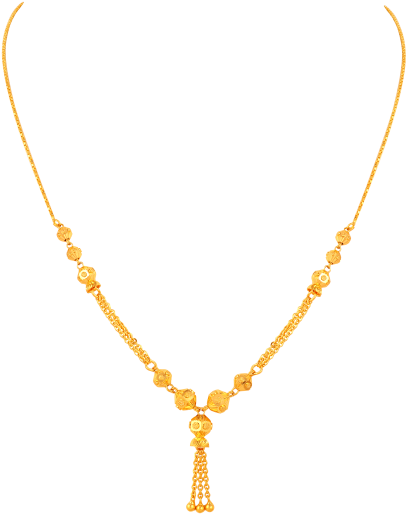 Artistic Gold Ball Charms Necklace - Necklace (700x525), Png Download
