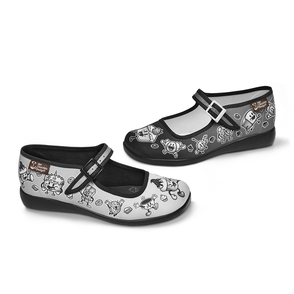 Chocolaticas® Cartoon Women's Mary Jane Flat - Ballet Flat (1000x1000), Png Download