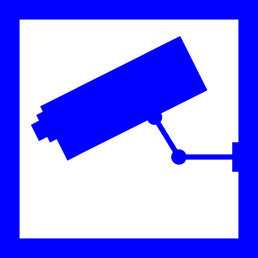 File - Camera Video - Png - Cctv Warning (829x829), Png Download