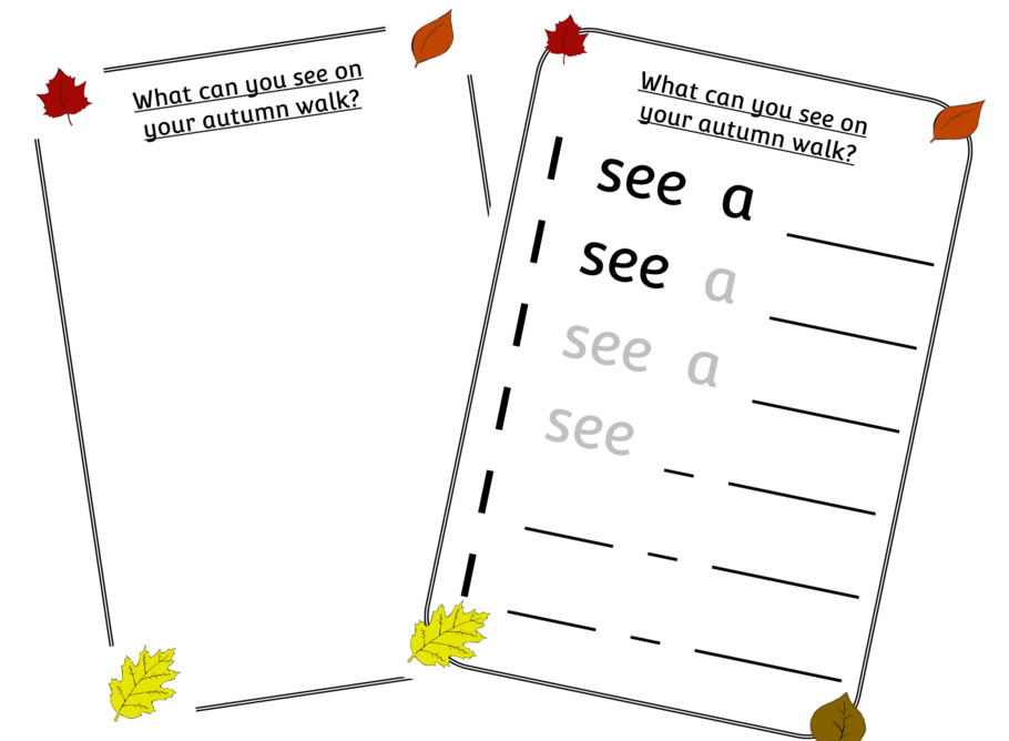 Autumnwalkcover - Eyfs Halloween Writing (1000x667), Png Download