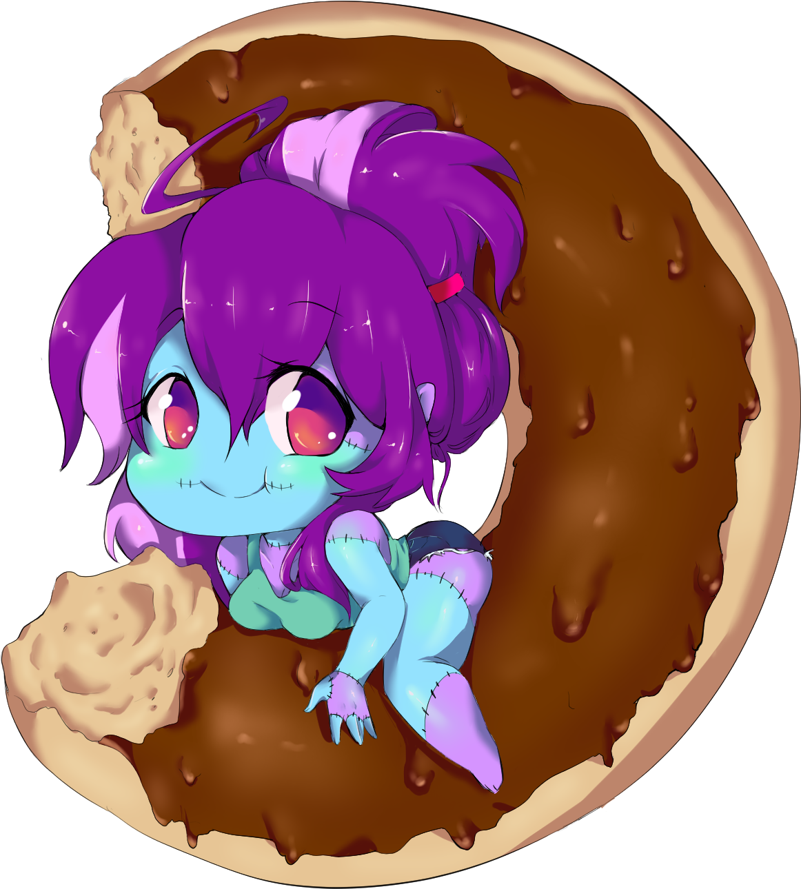 Donut Think About It - Cartoon (1402x1496), Png Download