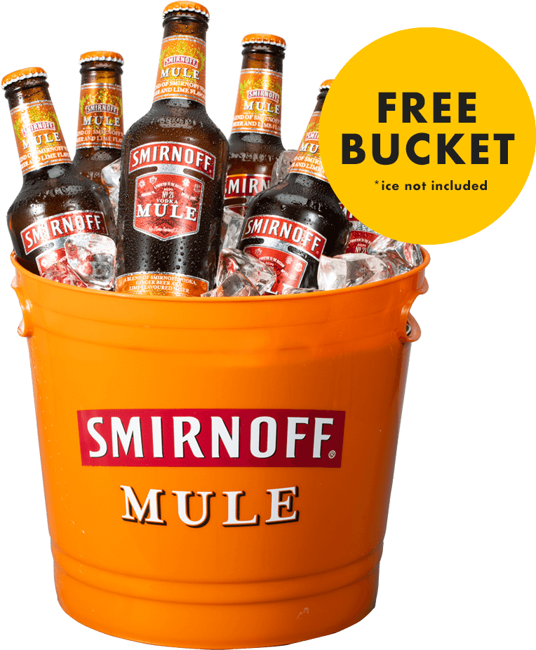 Smirnoff Mule 330ml 18 Pack With Free Bucket - Smirnoff Cocktails (1024x1024), Png Download