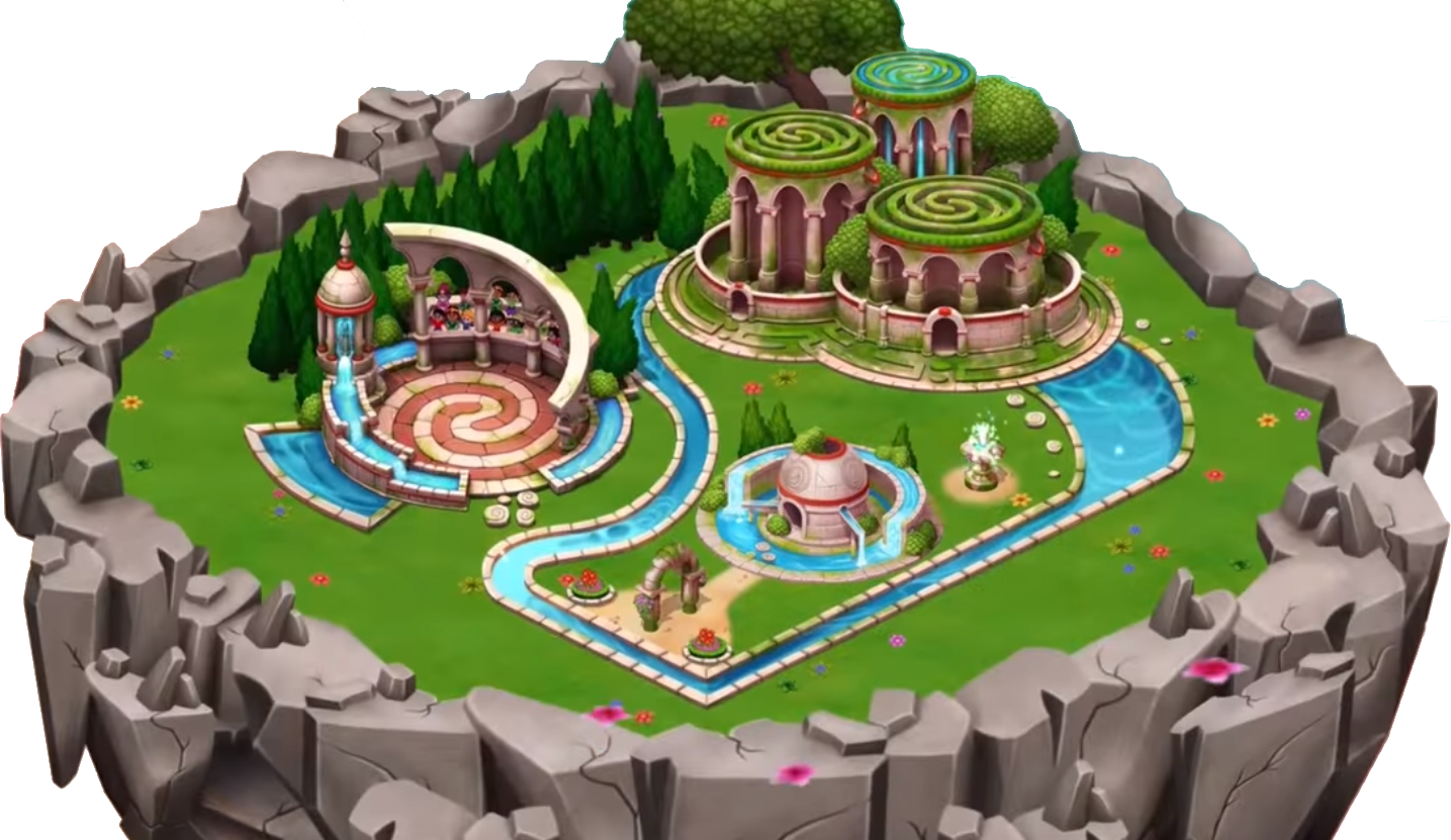 Gardenia's Island - Botanical Garden (1435x831), Png Download