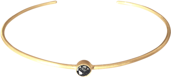 Raw Cut Diamond Thin Circle Bangle - Bangle (1050x1050), Png Download