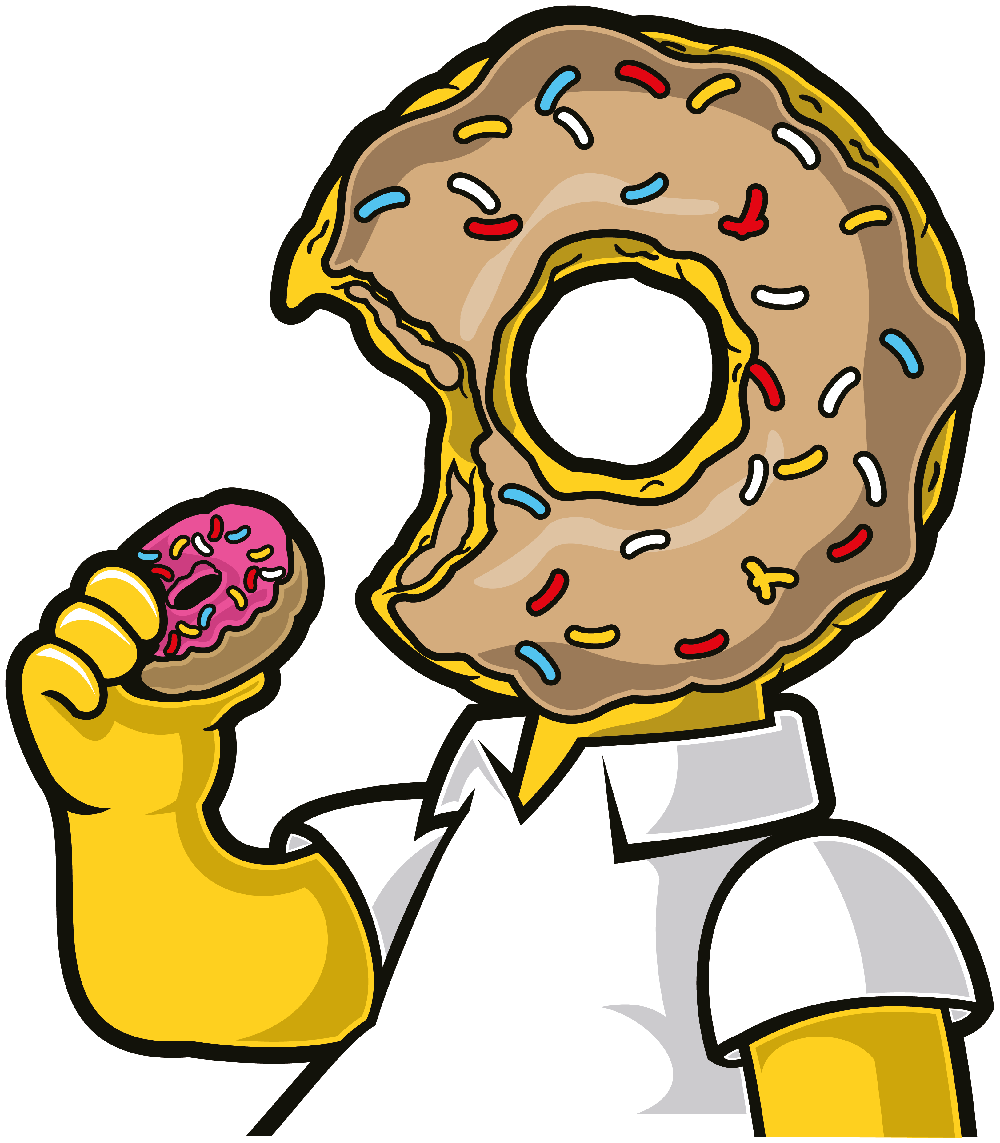 Png Homer Simpson Donuts (3250x3715), Png Download