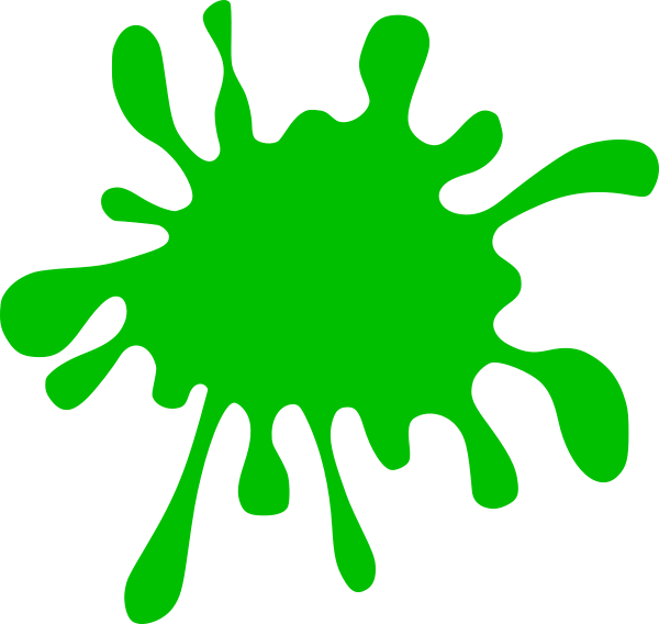 Green Paint Splatter Clipart (600x568), Png Download
