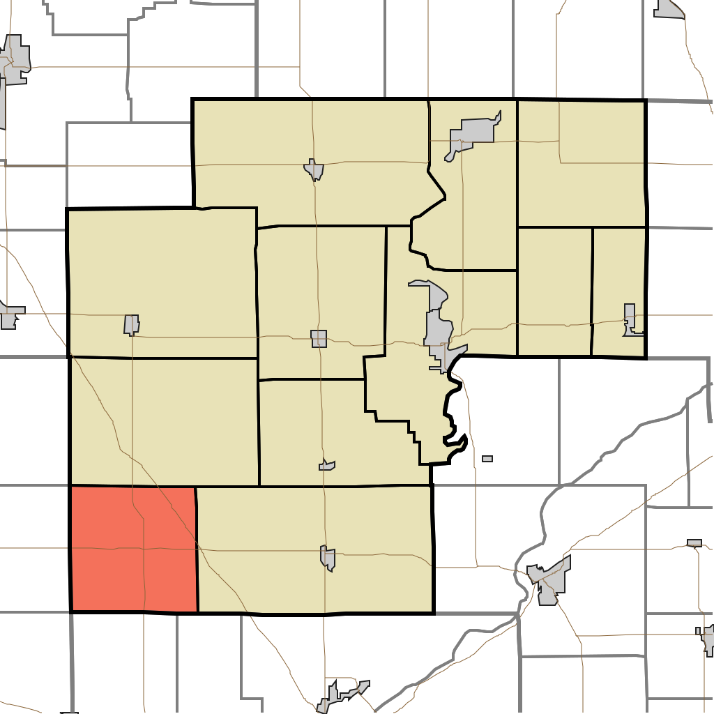 Map Highlighting Round Grove Township, White County, - Diagram (1024x1024), Png Download
