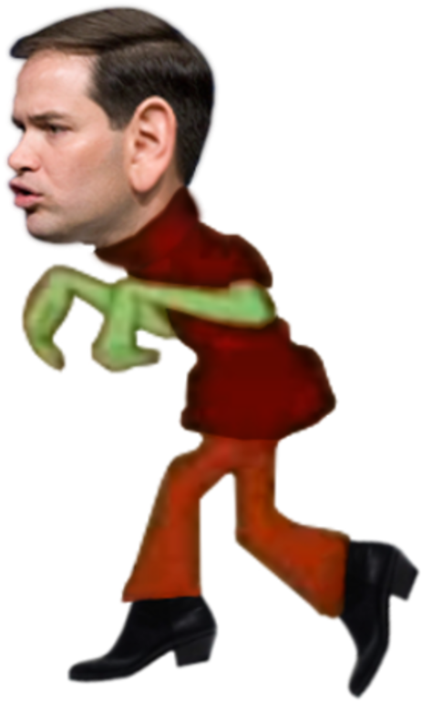 Marco Rubio In His Cuban Boots - Lyin Ted Little Marco (600x838), Png Download